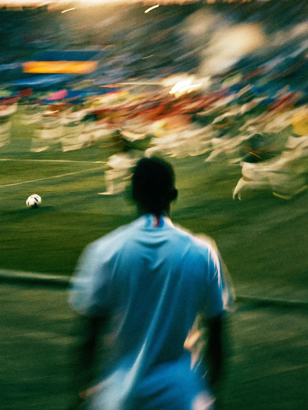 Young football player preparing for the next stage of his career